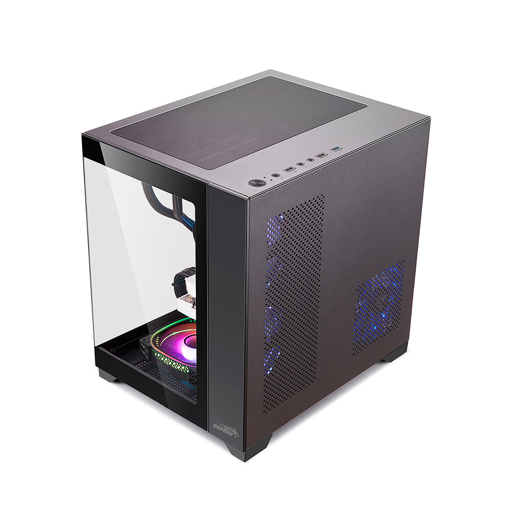 Gabinete A10 Gs-8000 Tg Fans X5 Argb Black Sentey