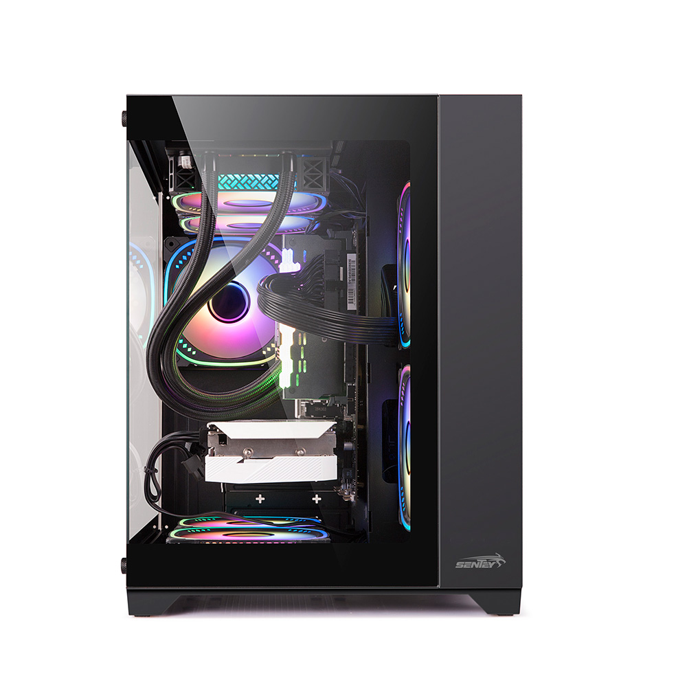 Gabinete A10 Gs-8000 Tg Fans X5 Argb Black Sentey