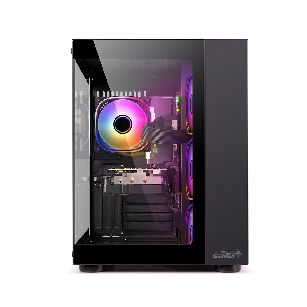 Gabinete A30 Gs-8100 Tg Fans X4 Argb Black Sentey