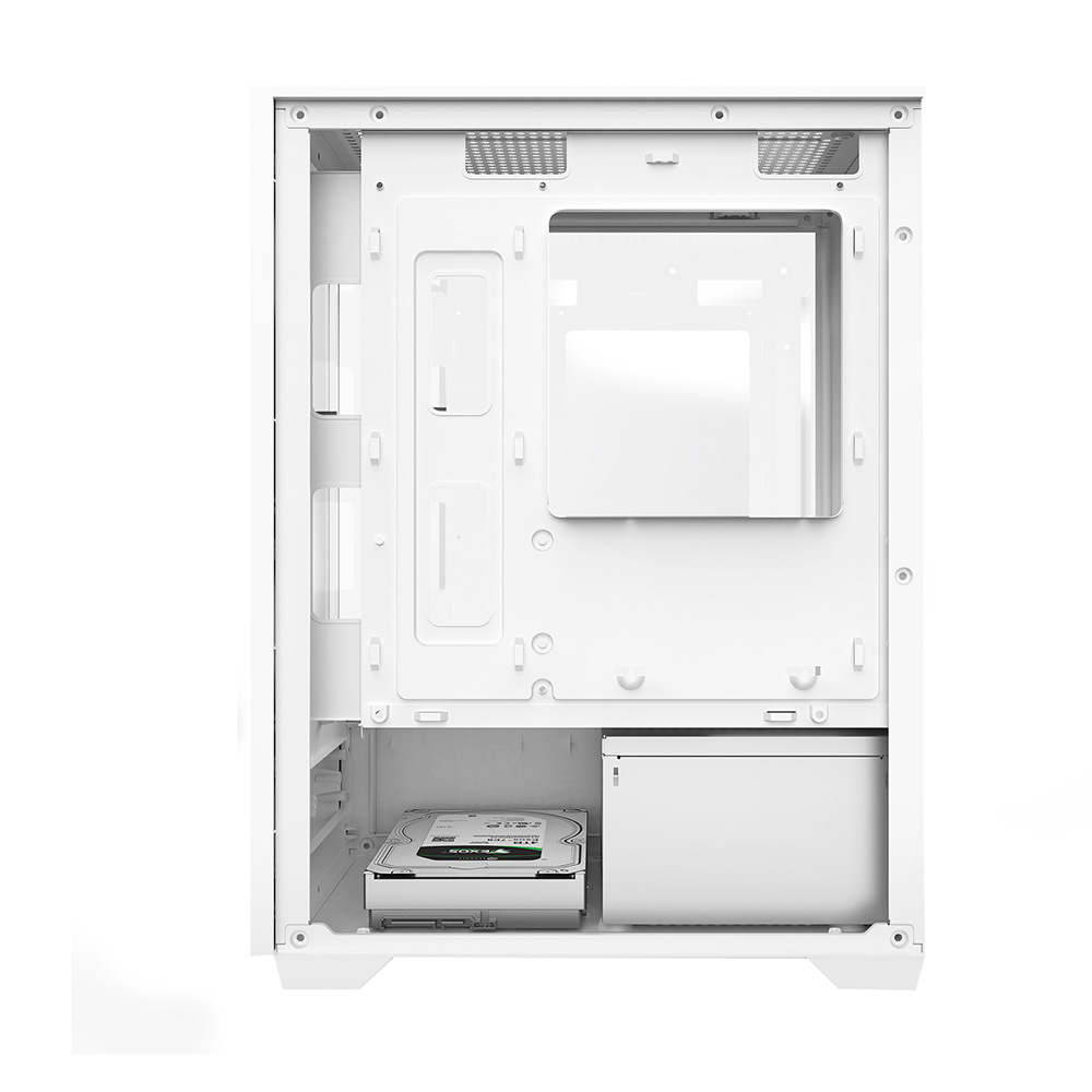 Gabinete H11 6110-sf White Tg Fans X5 Frgb Sentey