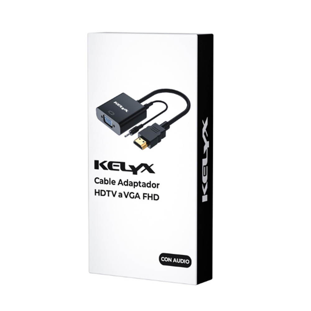 Conversor Adaptador Hdmi Vga 1080p C-audio Kelyx