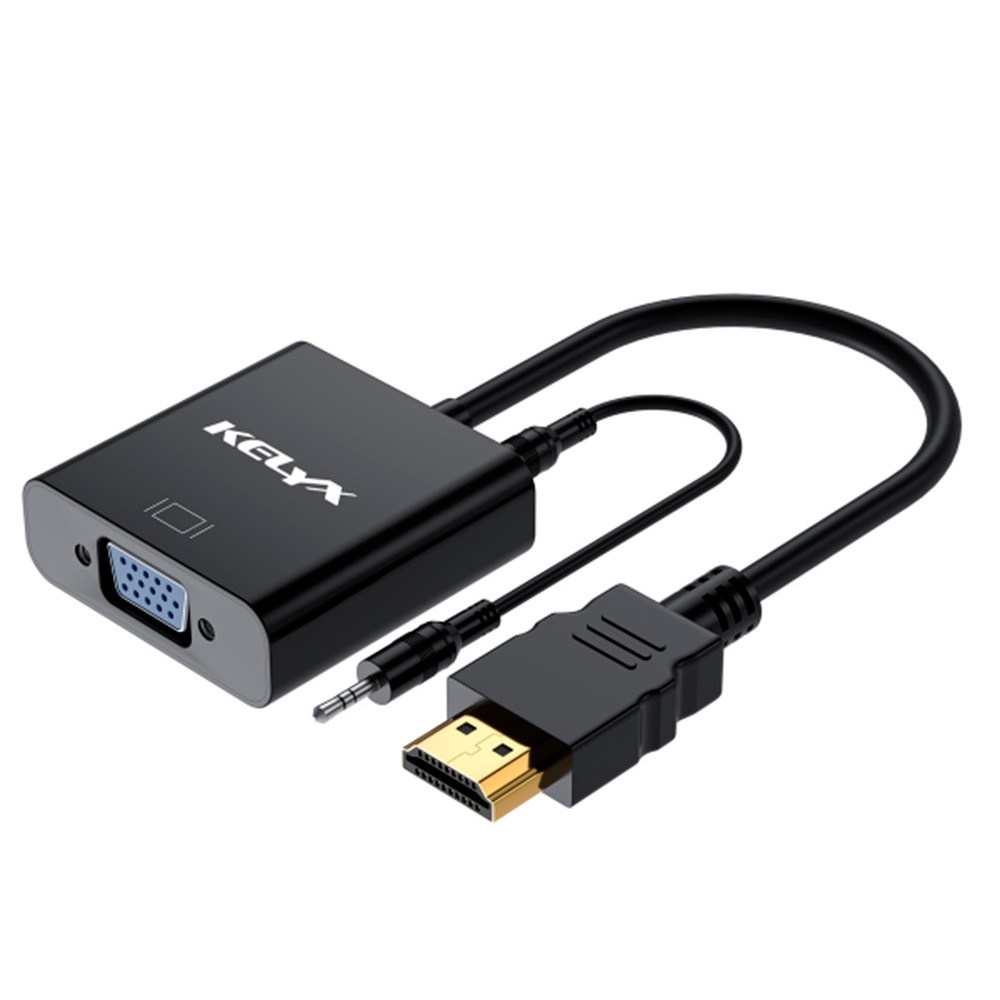 Conversor Adaptador Hdmi Vga 1080p C-audio Kelyx