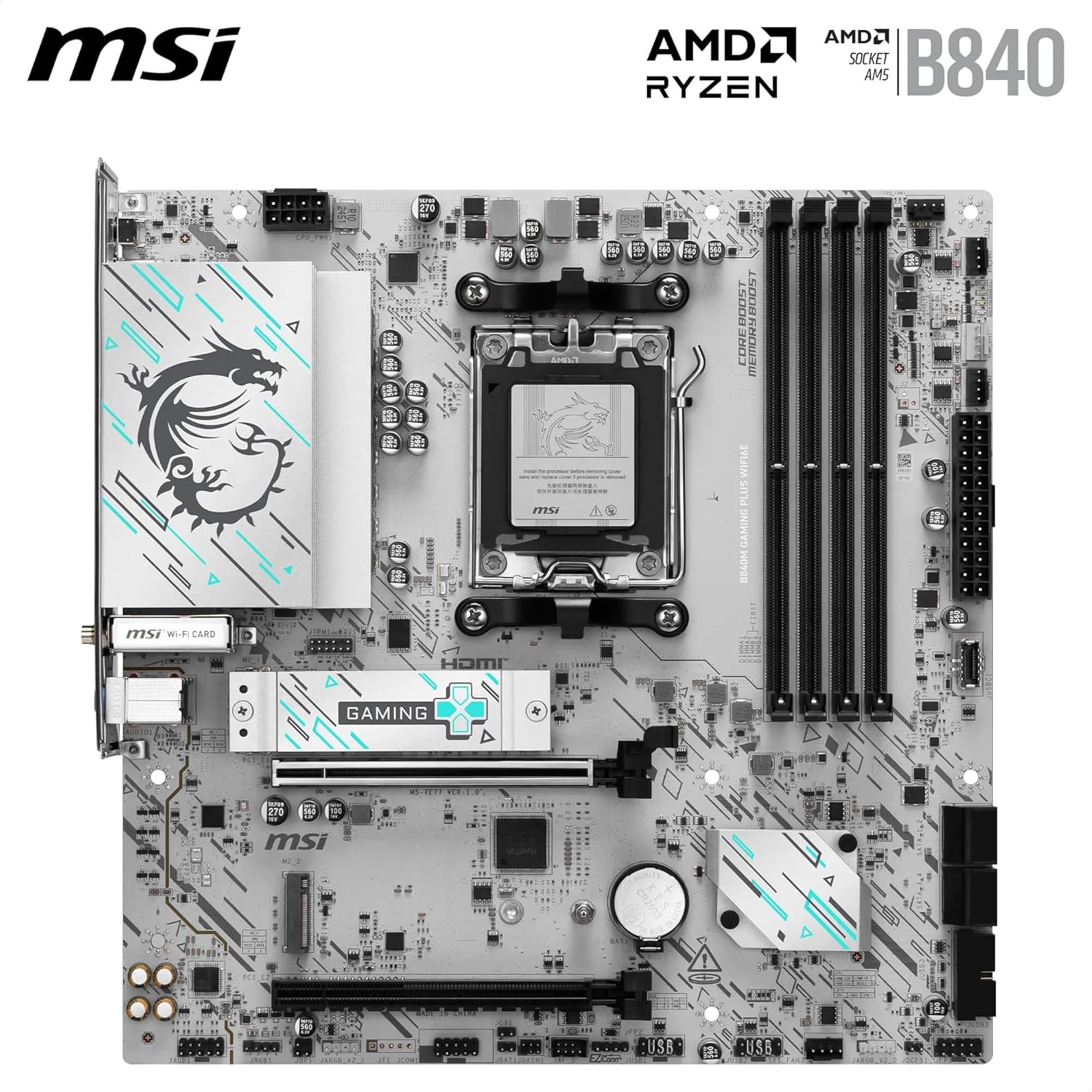 Mother Pro B840m Gaming Wifi6e Am5 Msi