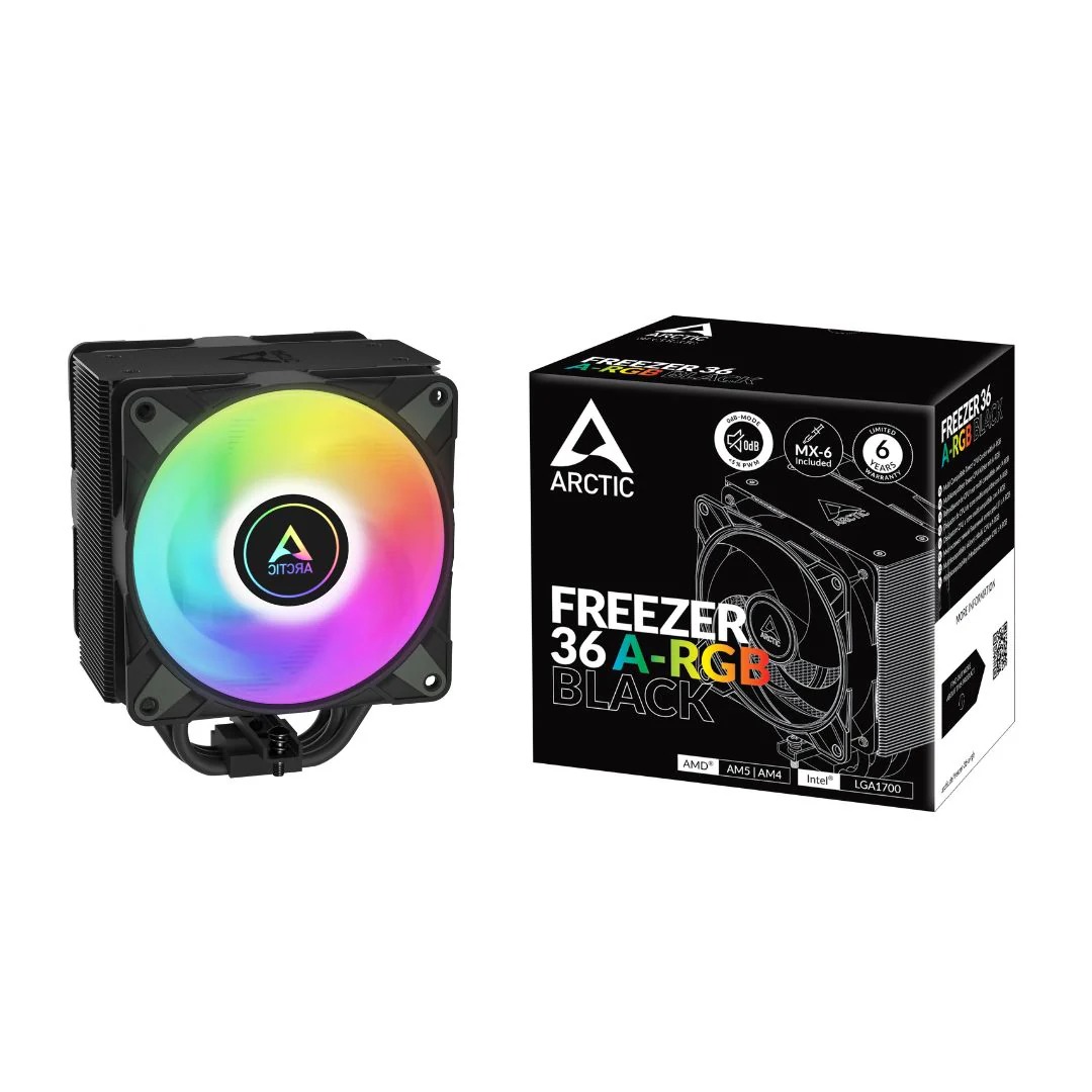 Cooler CPU Arctic Freezer 36 A-RGB Black Amd & intel