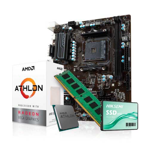 Combo Actualización PC AMD Athlon 3000G + A520M + 16GB + SSD 240GB