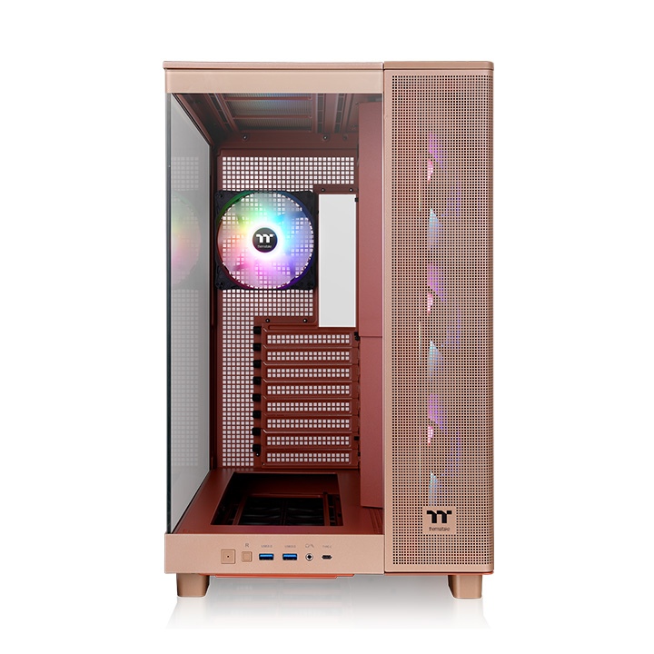 Gabinete TT View 380 XL Mid-Tower TG x2 Fan ARGB x1 Reverse Fan x3 Gravel Sand