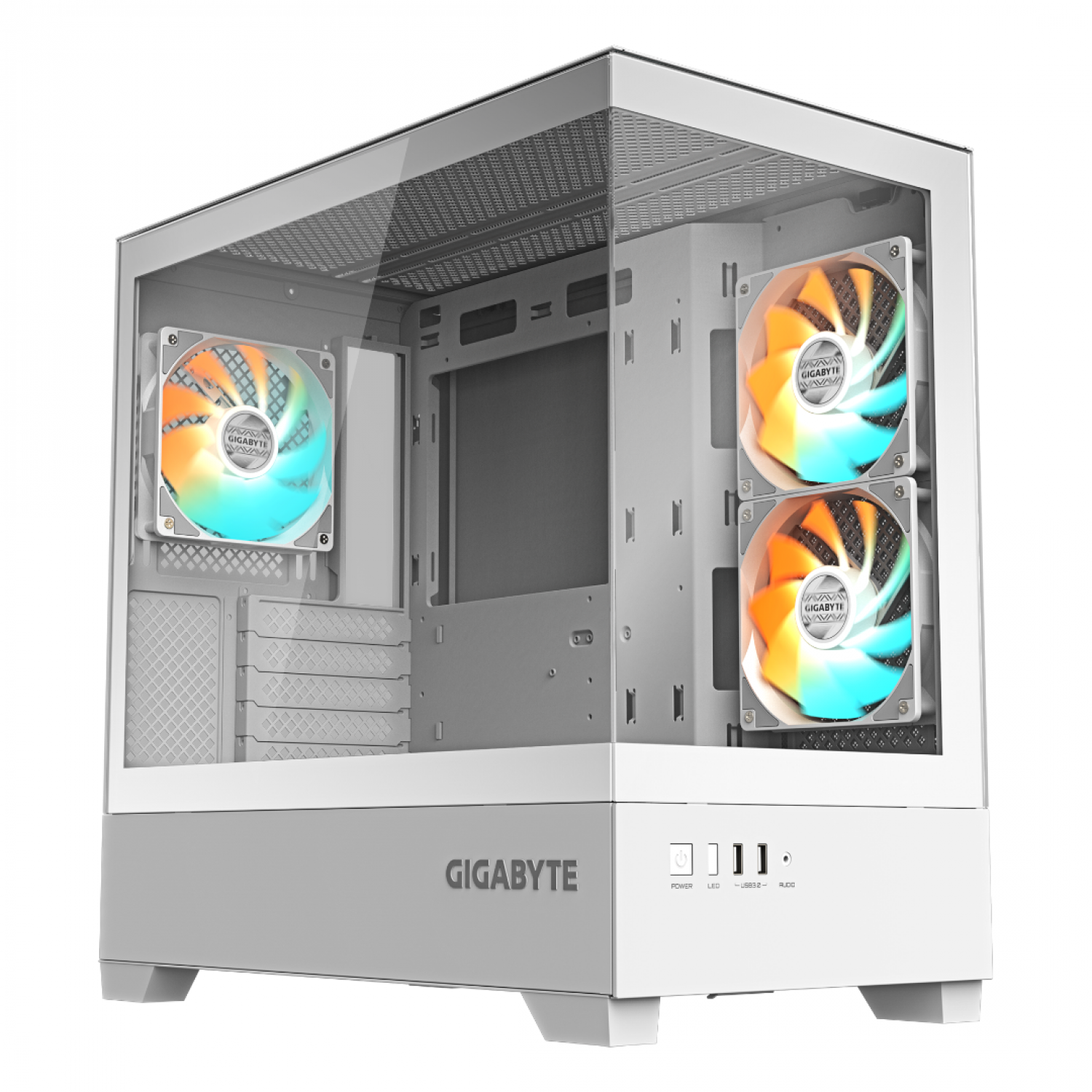 GABINETE GAMER GIGABYTE C201P M-ATX WHITE
