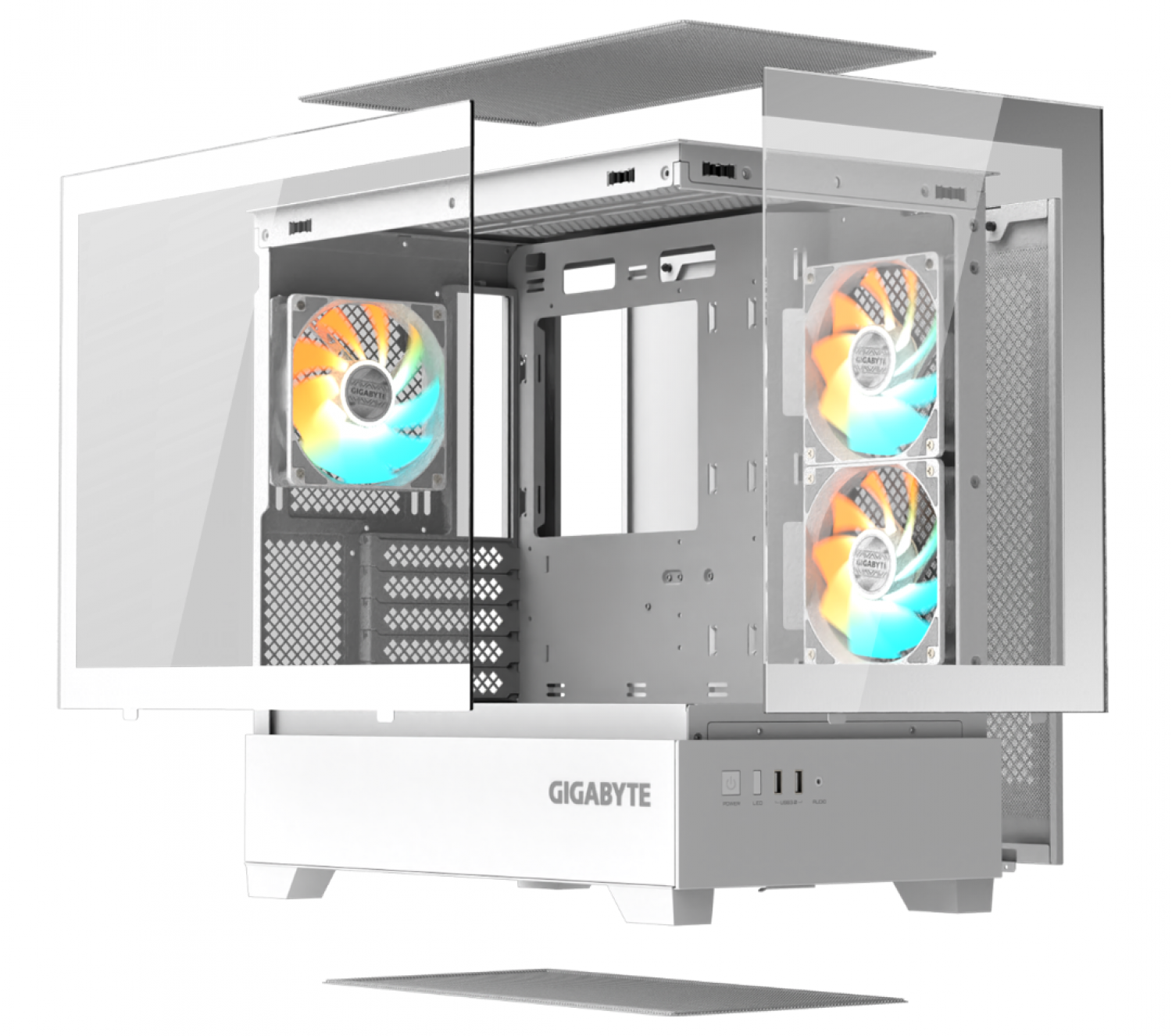 GABINETE GAMER GIGABYTE C201P M-ATX WHITE