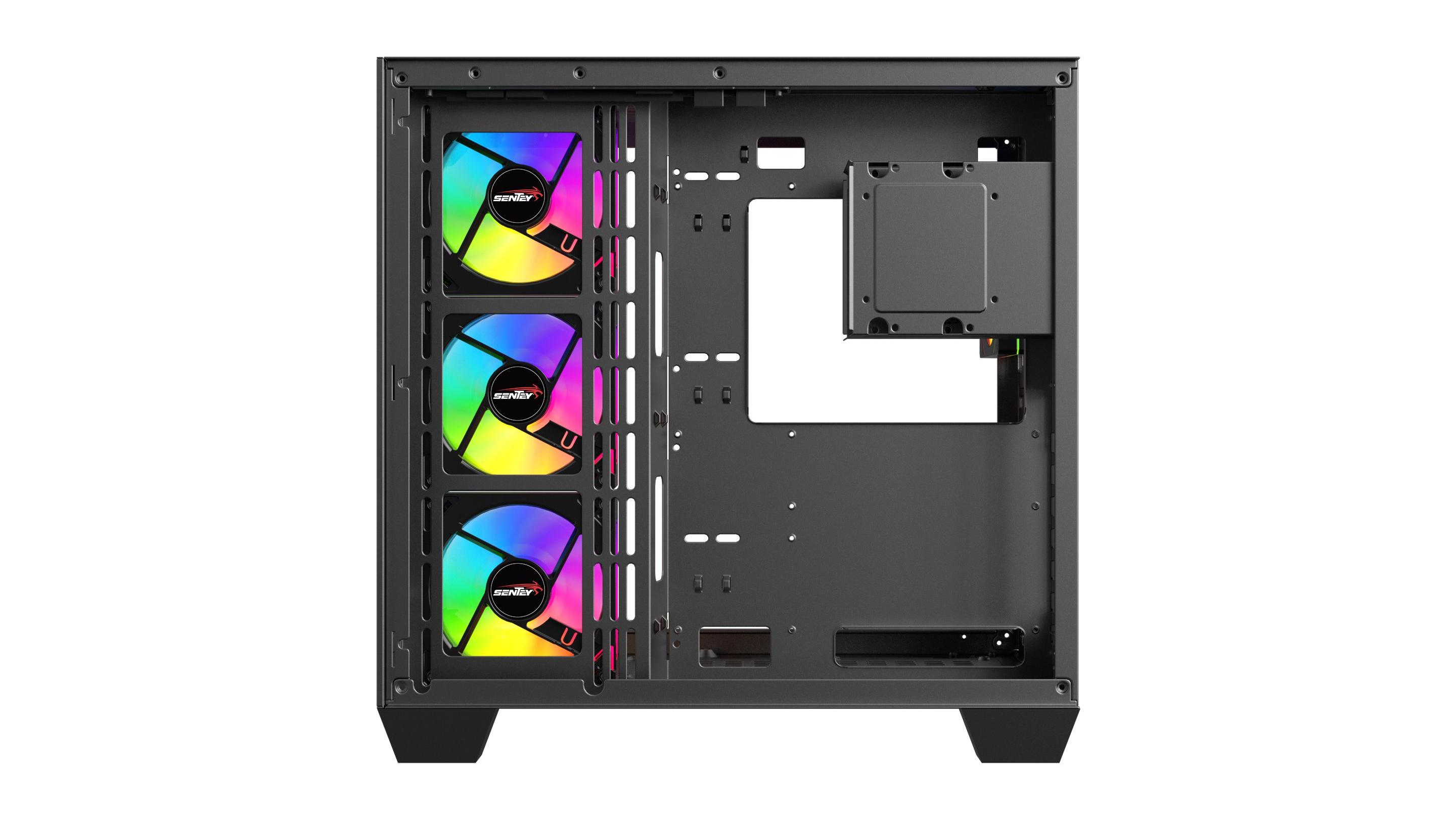 Gabinete Gamer Sentey Striker X4 Fan ARGB Black STRIKER-PWM-BLKA