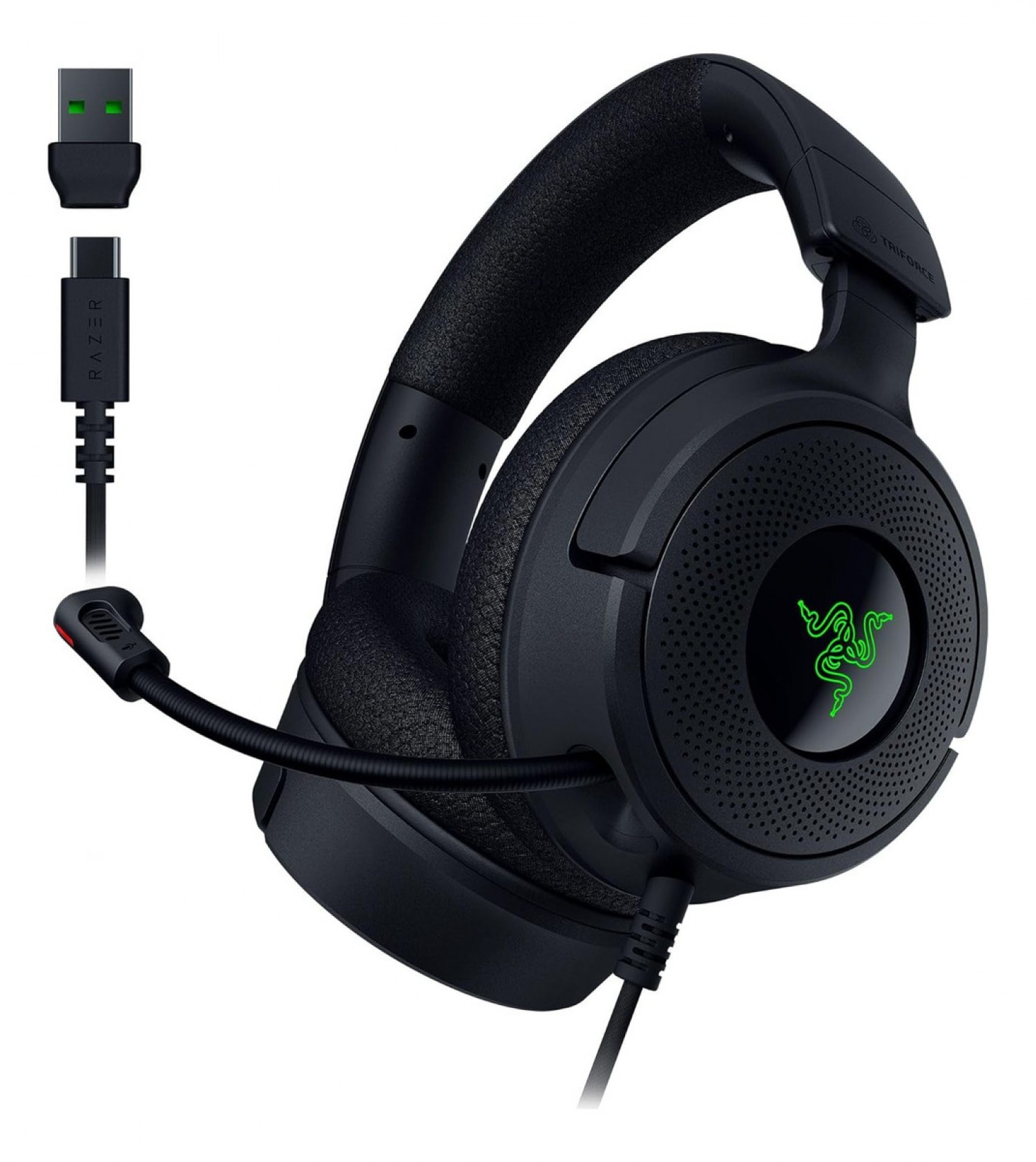 Auriculares Gamer Razer Kraken V4 X 7.1 Surround TriForce 40mm Chroma RGB USB-C/A