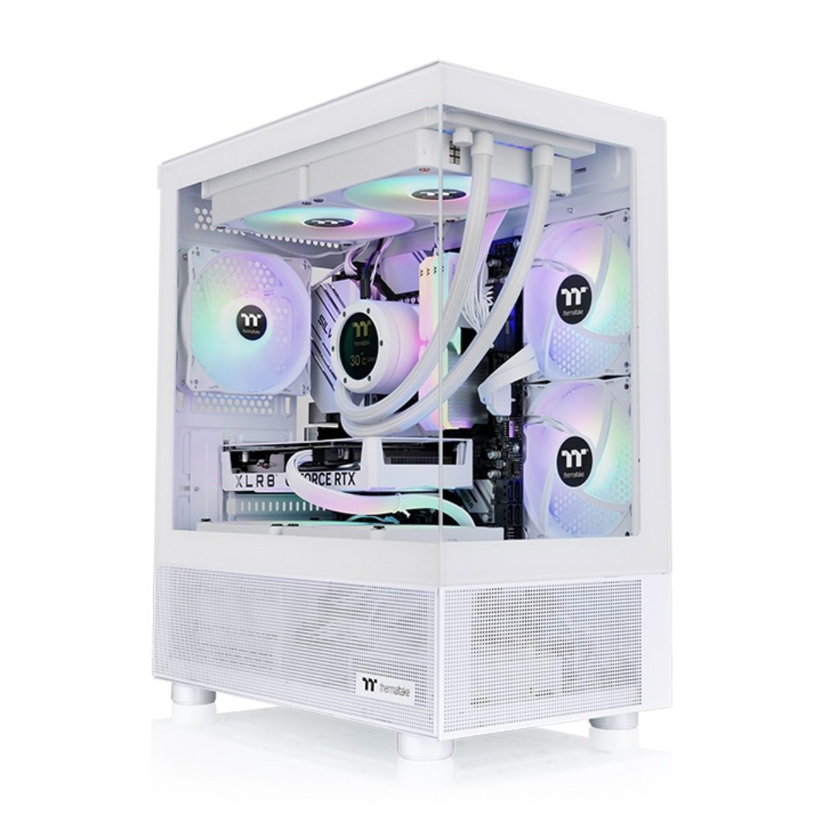 GABINETE THERMALTAKE VIEW 170 MICRO ATX TG ARGB FAN X3 SNOW WHITE