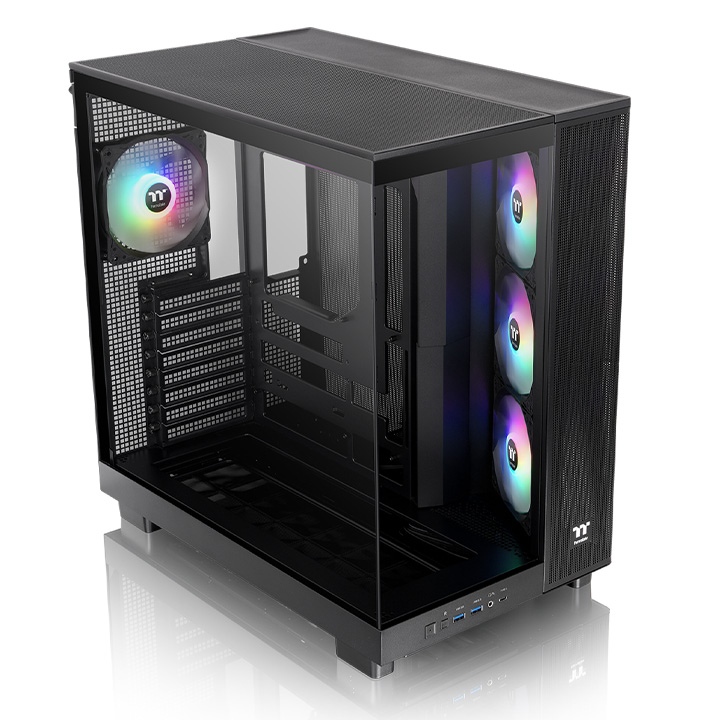Gabinete Gamer Thermaltake View 380 XL TG X4 Fan ARGB Black