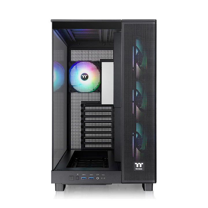 Gabinete Gamer Thermaltake View 380 XL TG X4 Fan ARGB Black