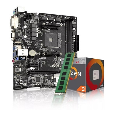 COMBO ACTUALIZACIÓN AMD RYZEN 3 3200G + A520M + 16GB RAM