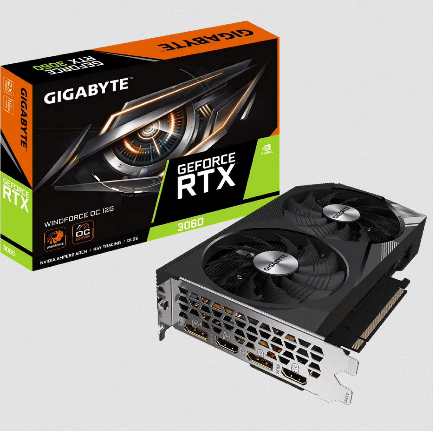 PLACA DE VIDEO GIGABYTE RTX 3060 WINDFORCE OC 12GB