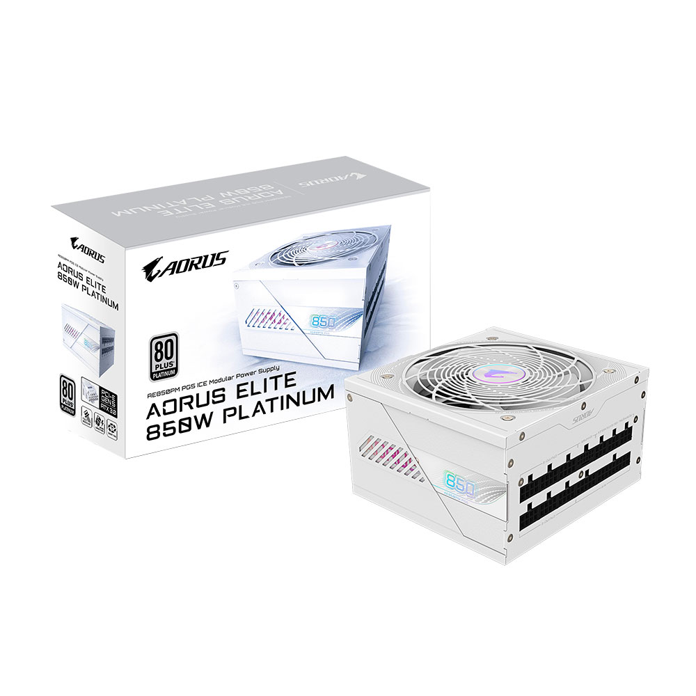 Fuente 850w Platinum Aorus Elite Pg5 Ice Gigabyte Blanca