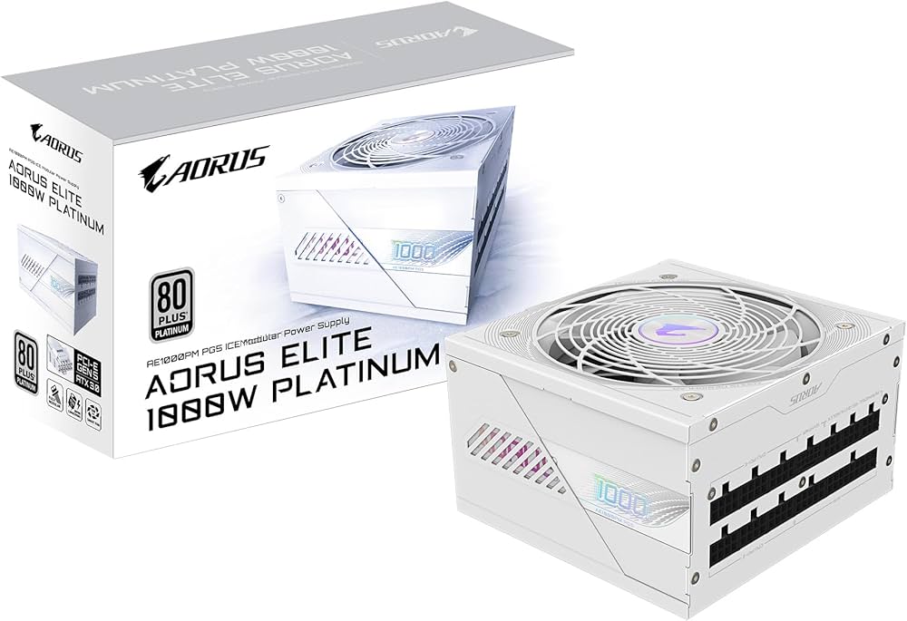 Fuente Gigabyte Aorus 1000W Elite Platinum PG5 ICE Blanca