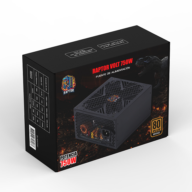 FUENTE RAPTOR VOLT 750W 80 PLUS BRONZE