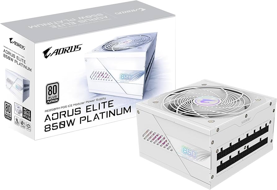Fuente 850w Platinum Aorus Elite Pg5 Ice Gigabyte Blanca