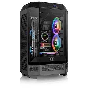 Gabinete Gamer Thermaltake The Tower 300 Mid-Tower TG x3 Fan x2 Black