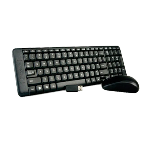 Kit Inalambrico Logitech Mk220 Teclado Mouse Wireless Negro Negro