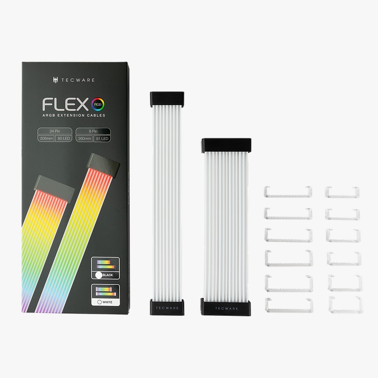 Cubre Cable Tecware/Id Cooling Flex Cover MB + GPU ARGB Black TWAC-FLEX-BKAR