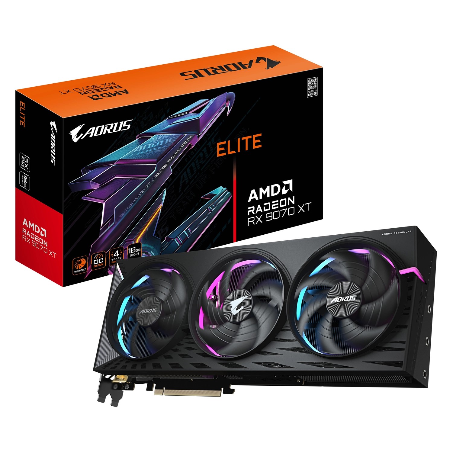 PLACA DE VIDEO RADEON RX 9070 XT 16GB GIGABYTE AORUS ELITE OC