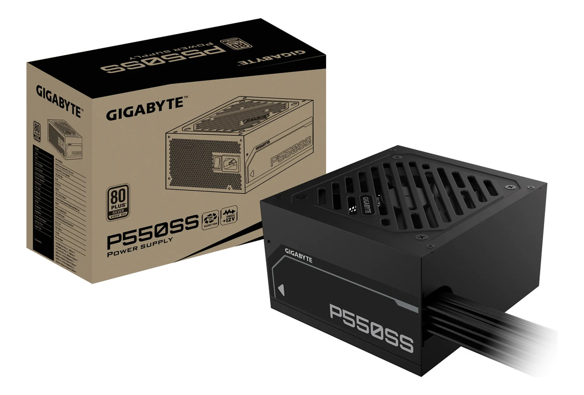 FUENTE GIGABYTE 550W 80 PLUS P550SS BLACK 550W 80 PLUS SILVER NEGRO