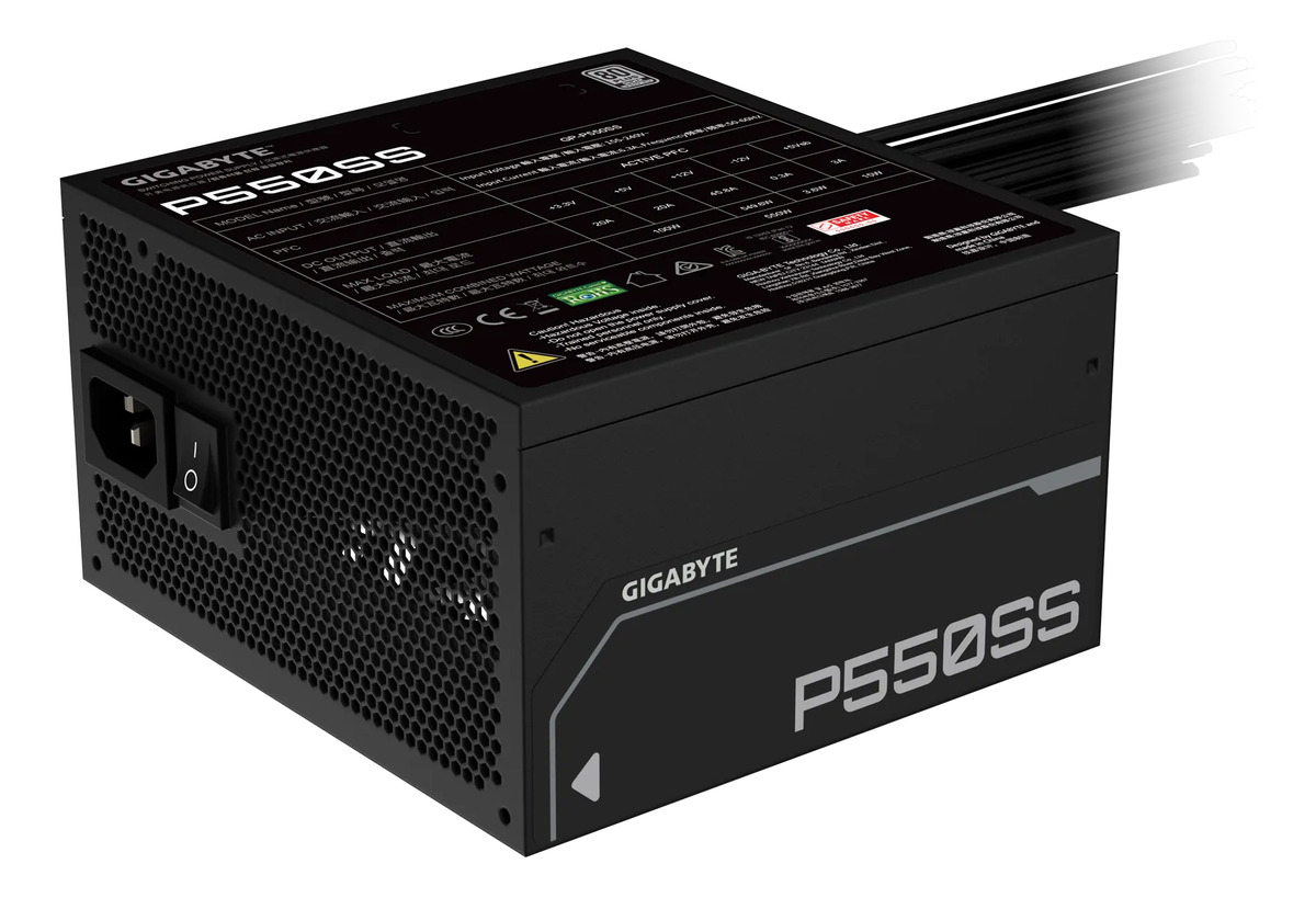Fuente Gigabyte 550W 80 Plus P550SS Black 550w 80 Plus Silver Negro