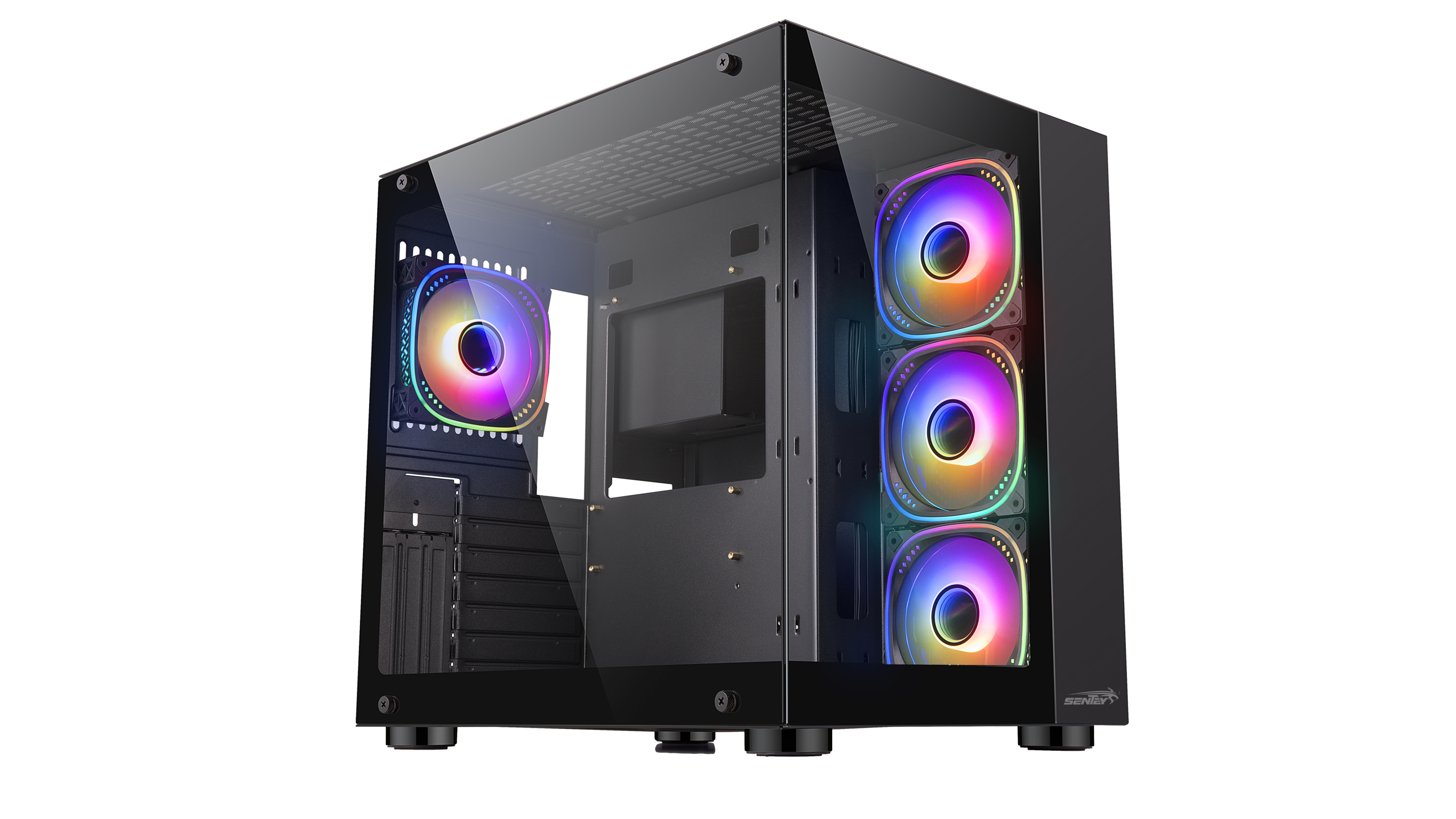 Gabinete Gamer Sentey Striker X4 Fan ARGB Black STRIKER-PWM-BLKA