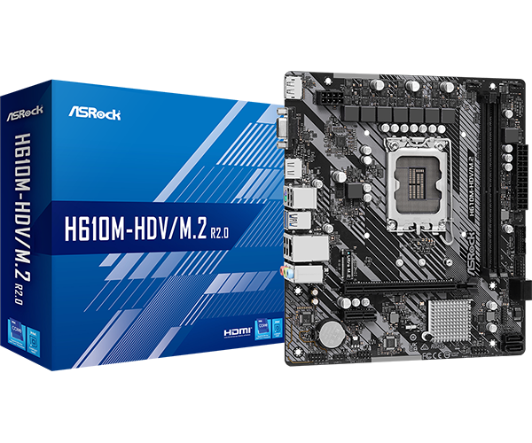 MOTHER ASROCK (LGA1700) H610M-HDV/M.2 R2.0