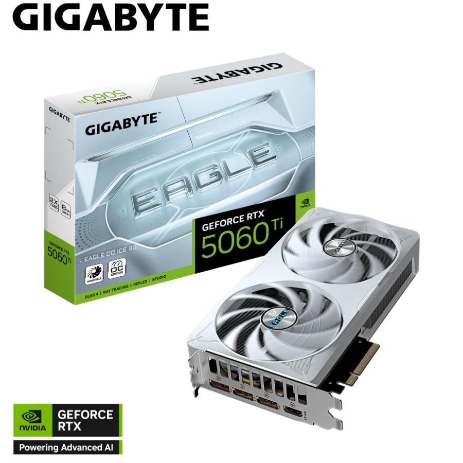 Placa De Video GeForce RTX 5060 Ti 8Gb Gigabyte Eagle Ice Oc
