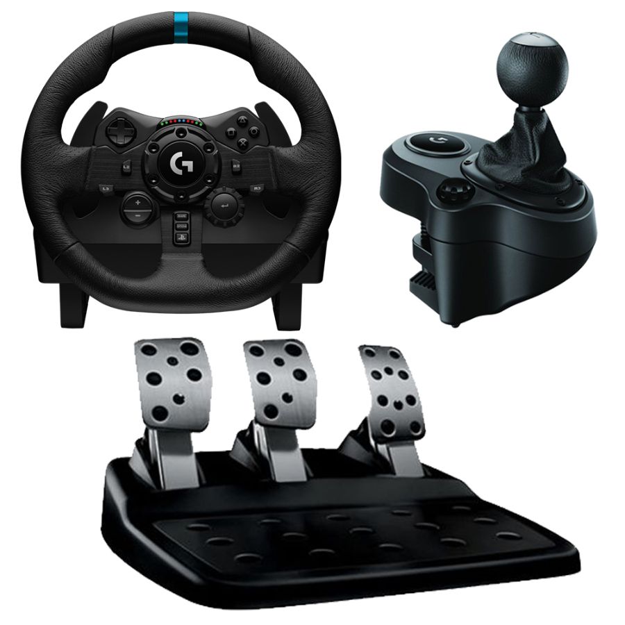 Volante Logitech G923 + Pedales Ps4. Ps y Pc + Palanca de Cambios Logitech
