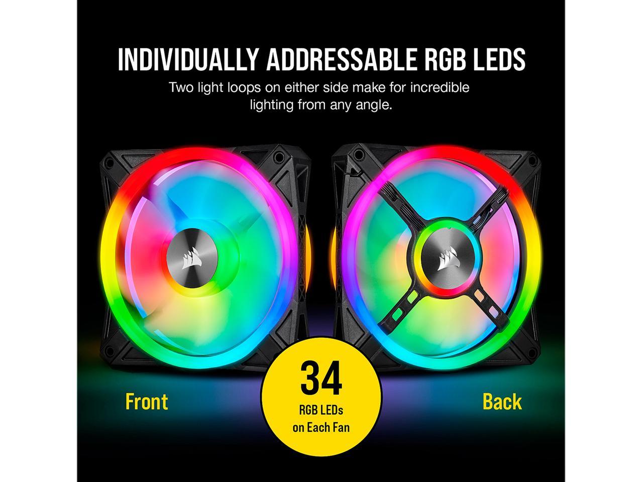 KIT 3 FAN COOLER 120MM CORSAIR PWM ICUE QL120 RGB MEGASOFT