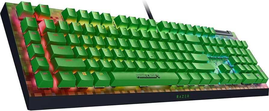 TECLADO GAMER RAZER BLACKWIDOW V4 X MINECRAFT EDITION GREEN SW