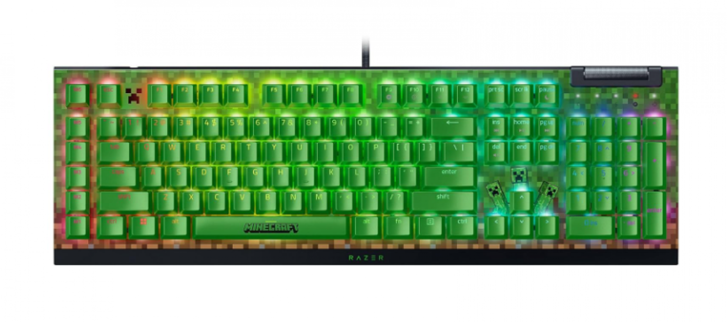 TECLADO GAMER RAZER BLACKWIDOW V4 X MINECRAFT EDITION GREEN SW