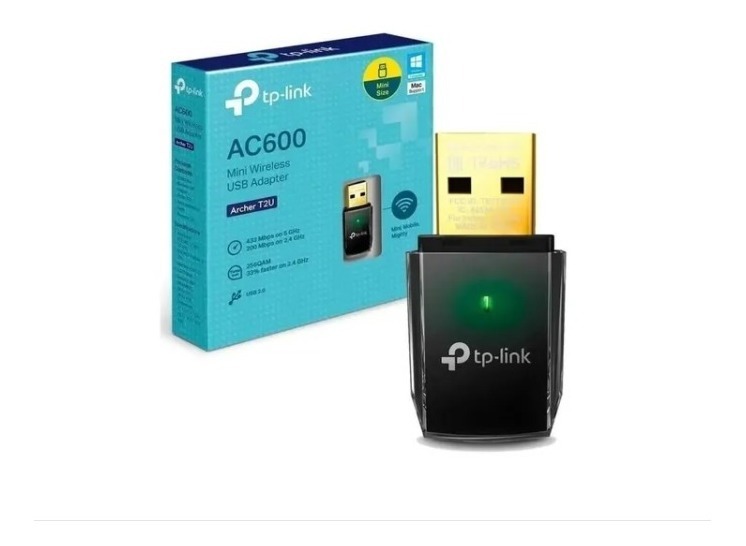 Placa de Red Usb Wifi Tp-link Archer T2u Placa De Red Wlan 600mb/s Banda Dual Ac600