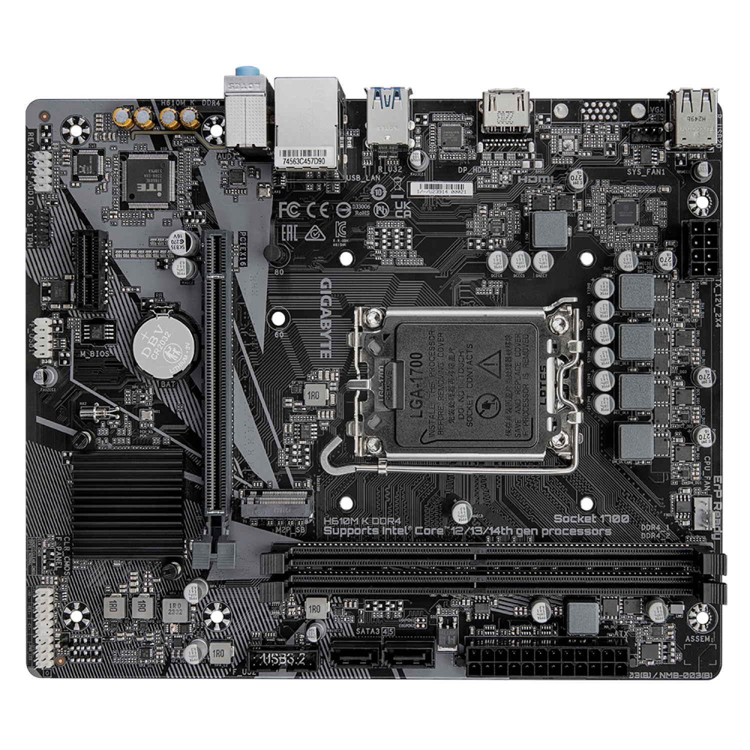 MOTHER GIGABYTE (LGA1700) H610M K DDR4 2.0