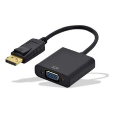 Adaptador Display Port A Vga Full Hd 1080p 4k Pc Megasoft Negro