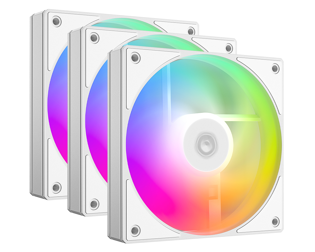 KIT COOLER GABINETE ID-COOLING AS-120-ARGB-W TRIO WHITE