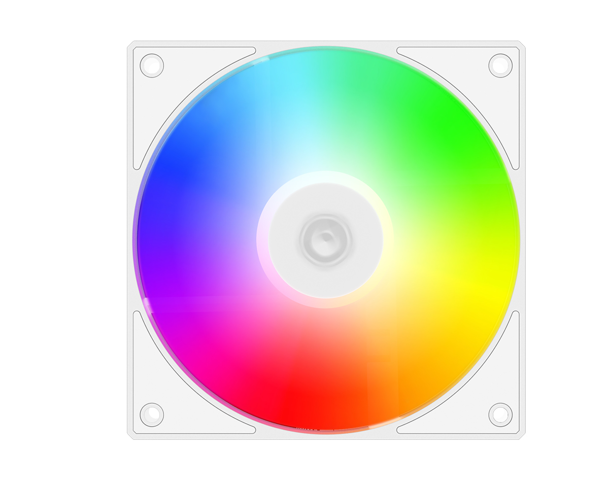 KIT COOLER GABINETE ID-COOLING AS-120-ARGB-W TRIO WHITE