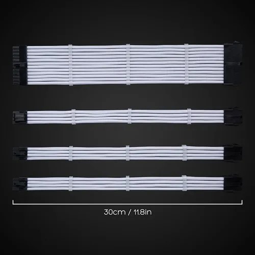 Kit Cables Extension Atx Tecware Atx24 Pci-e 6+2 Eps 4+4 Blanco