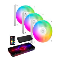 Kit Controladora + 3 Coolers Argb 120mm Gabinete Pc Gamer (ID-COOLING)