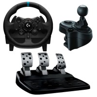 VOLANTE LOGITECH G923 + PEDALES PS4. PS Y PC + PALANCA DE CAMBIOS LOGITECH