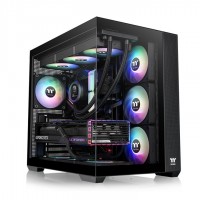 GABINETE THERMALTAKE VIEW 380 TG X4 FAN ARGB BLACK MID-TOWER