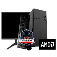 PC OFICINA CON MONITOR AMD ATHLON 3000G 16G SSD 240GB GABINETE KIT SENTEY
