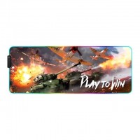 MOUSE PAD GAMER GTC EXTRA GRANDE CON LUZ RGB GTC COLOR WAR DISEÑO IMPRESO PLAY TO WIN
