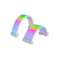 CABLE TECWARE /ID COOLING FLEX MB 24PINES + GPU ARGB WHITE (TWAC-FLEX-WHAR)