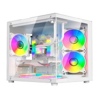GABINETE SENTEY A8 / VIDRIO TEMP + 5 COOLERS BLANCO