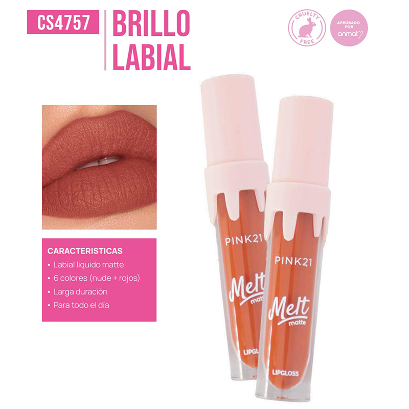 Labial Liquido Matte Melt Invierno Pink 21